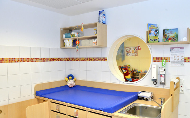 Wickelraum in der Krippe